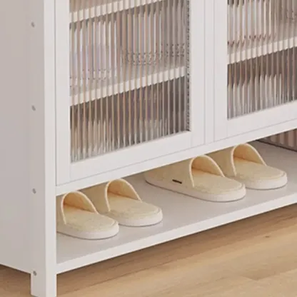 Adjustable Wooden Acrylic Door Multi-Layer Shoe Cabinet Image - 9
