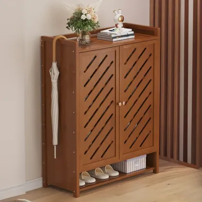 Adjustable Wooden Acrylic Door Multi-Layer Shoe Cabinet Image - 2