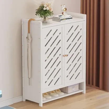 Adjustable Wooden Acrylic Door Multi-Layer Shoe Cabinet Image - 10