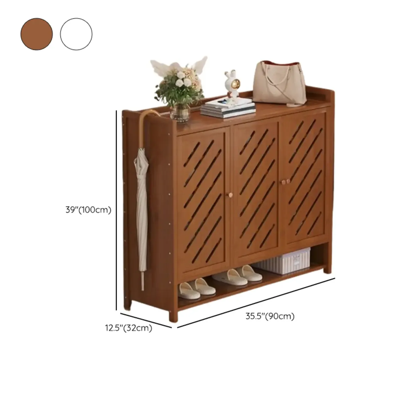 Adjustable Wooden Acrylic Door Multi-Layer Shoe Cabinet Image - 23