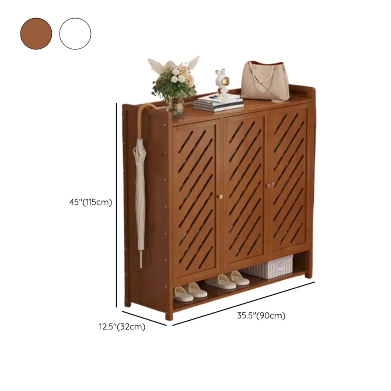 Adjustable Wooden Acrylic Door Multi-Layer Shoe Cabinet Image - 25 | homeyfad