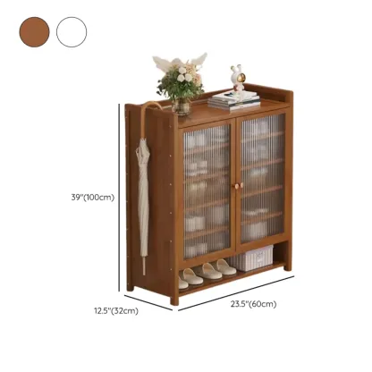 Adjustable Wooden Acrylic Door Multi-Layer Shoe Cabinet Image - 26