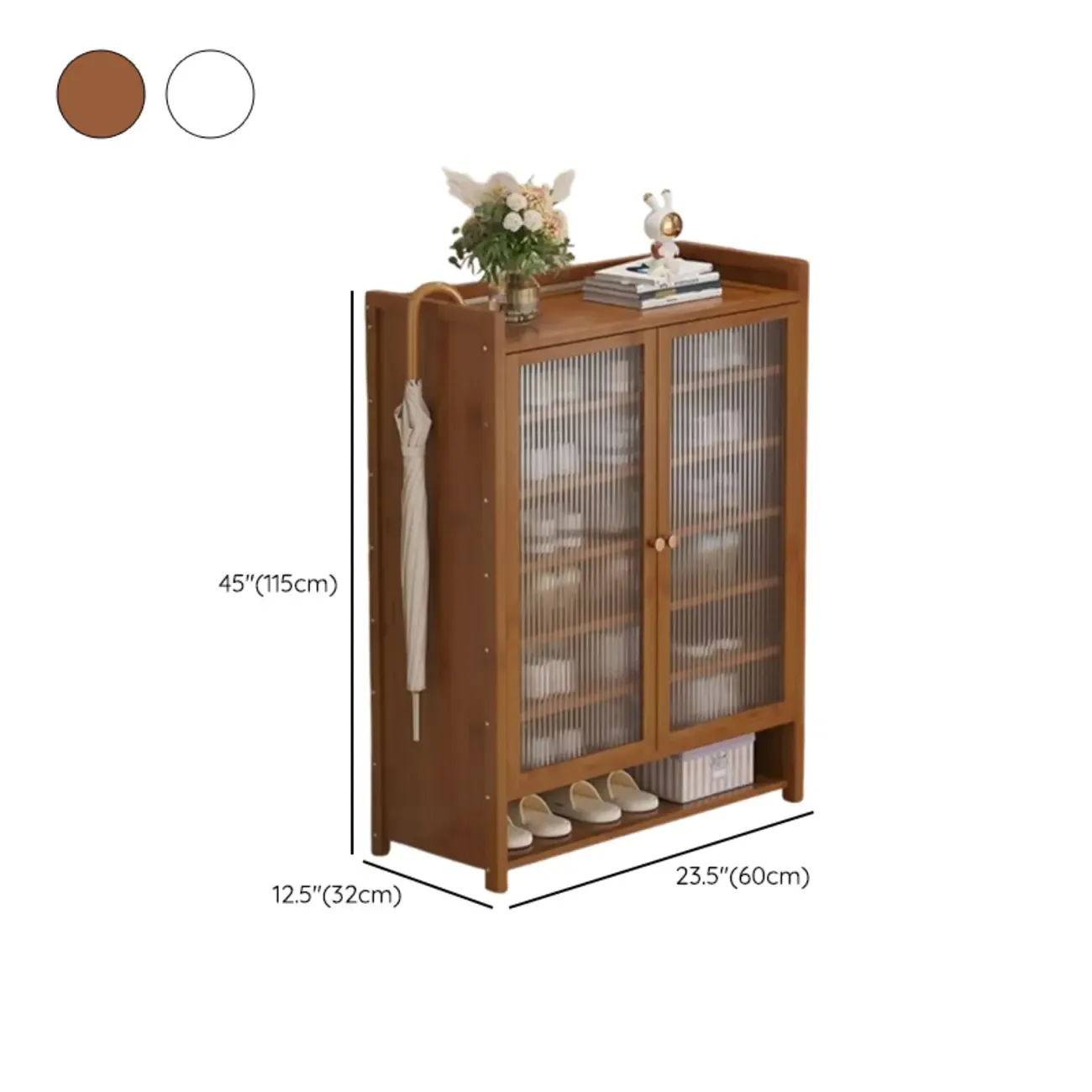 Adjustable Wooden Acrylic Door Multi-Layer Shoe Cabinet Image - 28