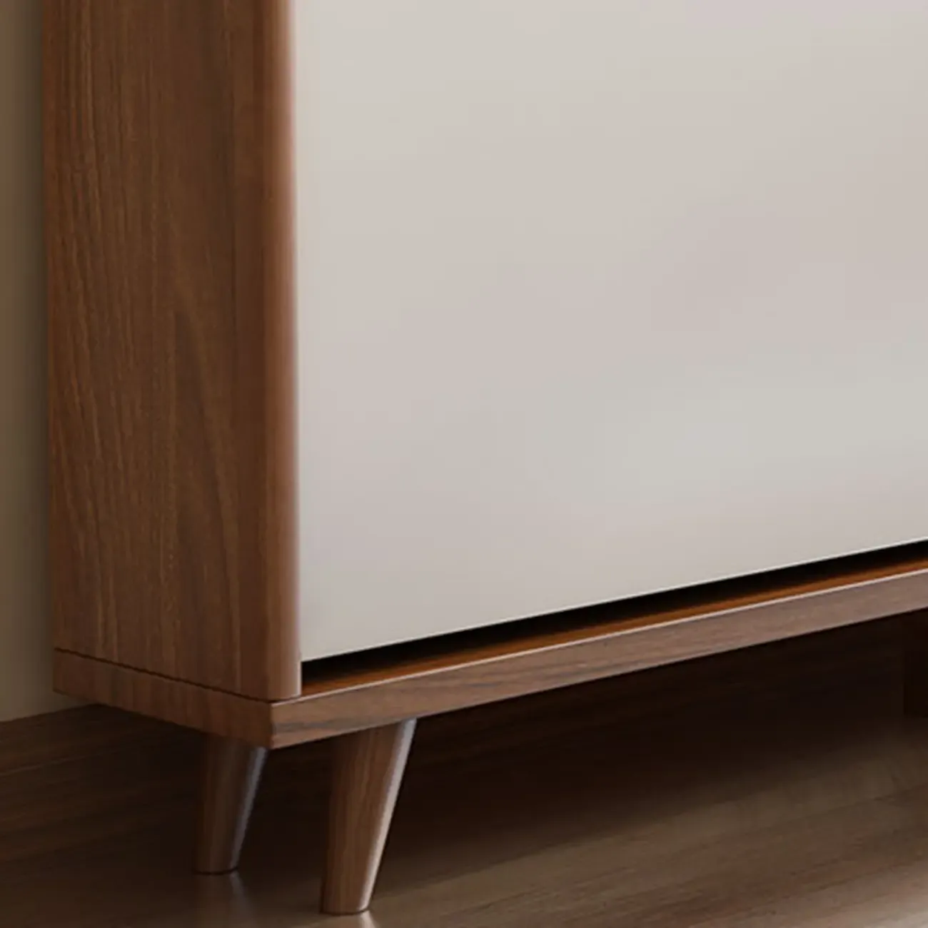 3-Tier Drop-Front Wood Entryway Shoe Storage Image - 15