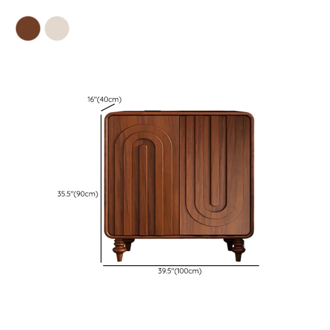 Entryway Wood 3-Door Carved Wave Shoe Cabinet #size | homeyfad