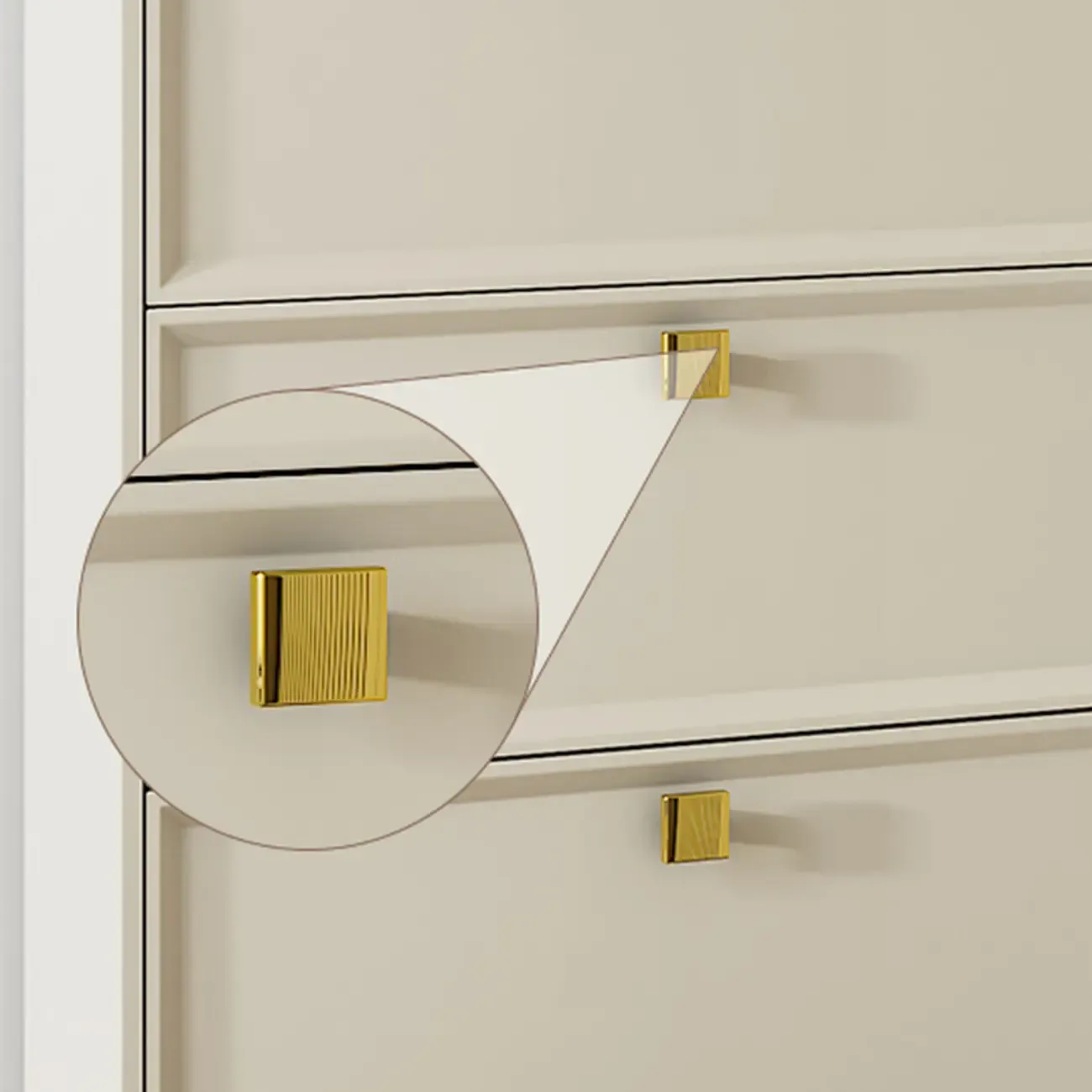 Drop-Front Adjustable Modern White Wood Narrow Shoe Cabinet Image - 17