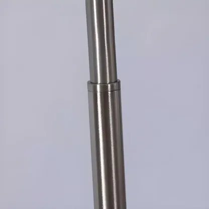 Modern Barrel Nickel Fabric LED Table Lamp for Bedside Image - 12