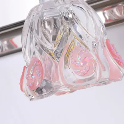 Glam Dome Vanity Light with Stainless Glass Shades Image - 14