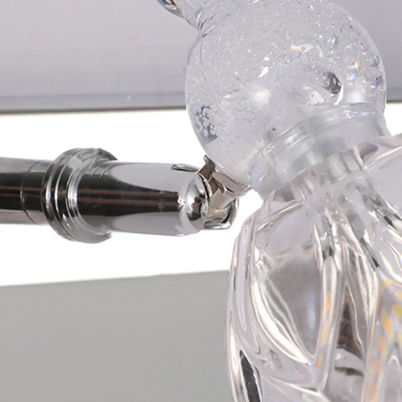 Glam Dome Vanity Light with Stainless Glass Shades Image - 15