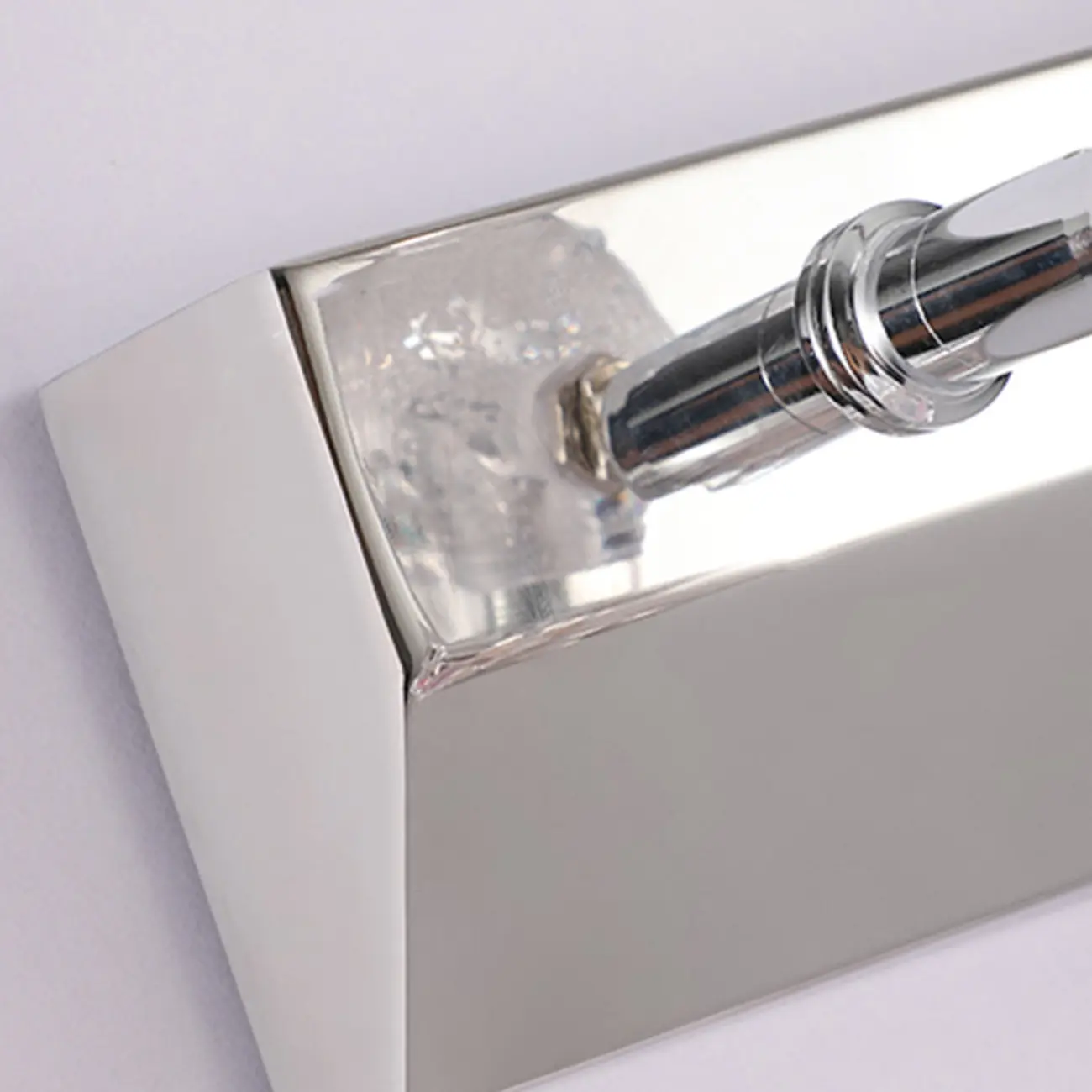 Glam Dome Vanity Light with Stainless Glass Shades Image - 17 | homeyfad