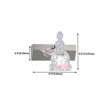 Glam Dome Vanity Light with Stainless Glass Shades Image - 22