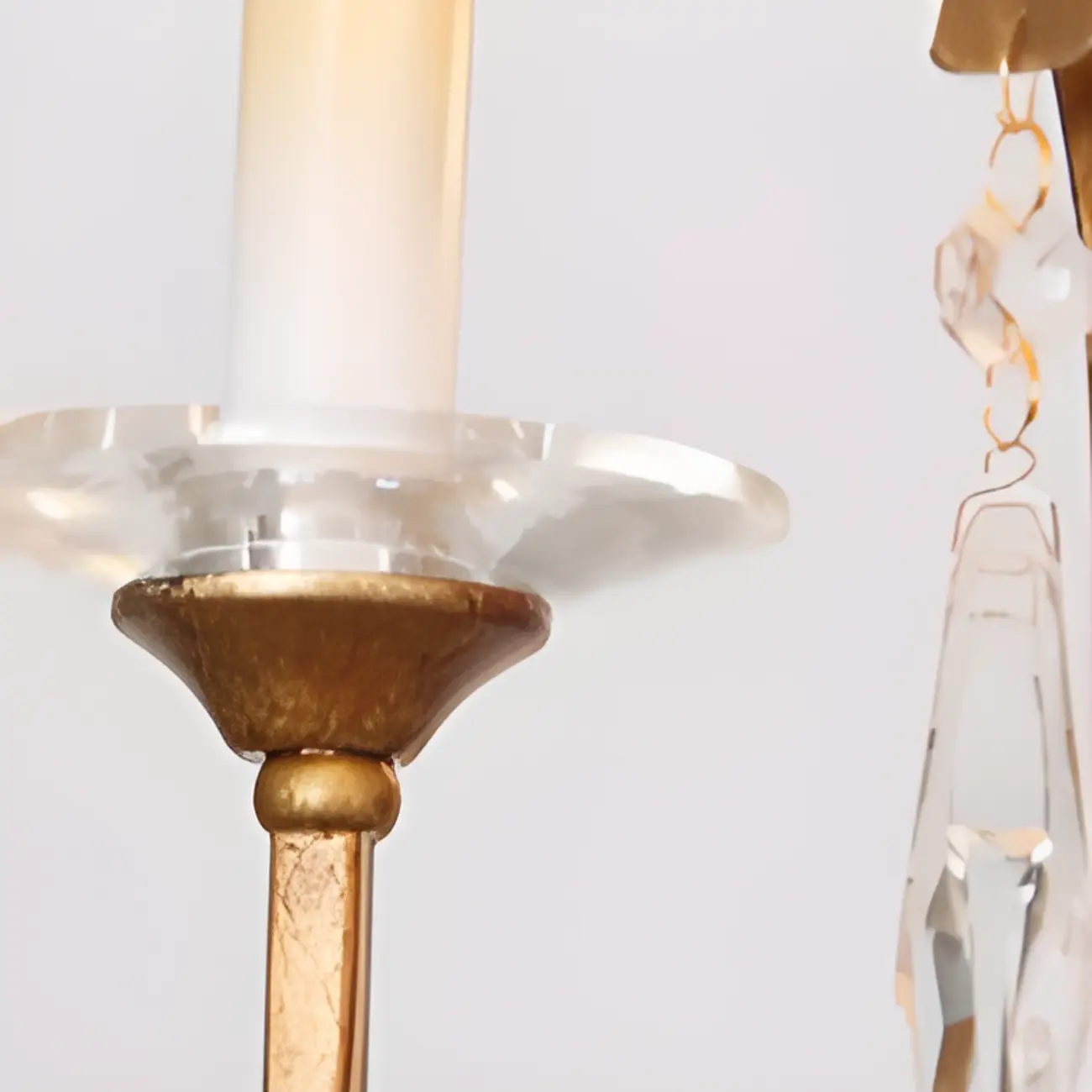 Traditional Gold Vintage Candelabra Chandelier with Crystal Image - 6 | homeyfad