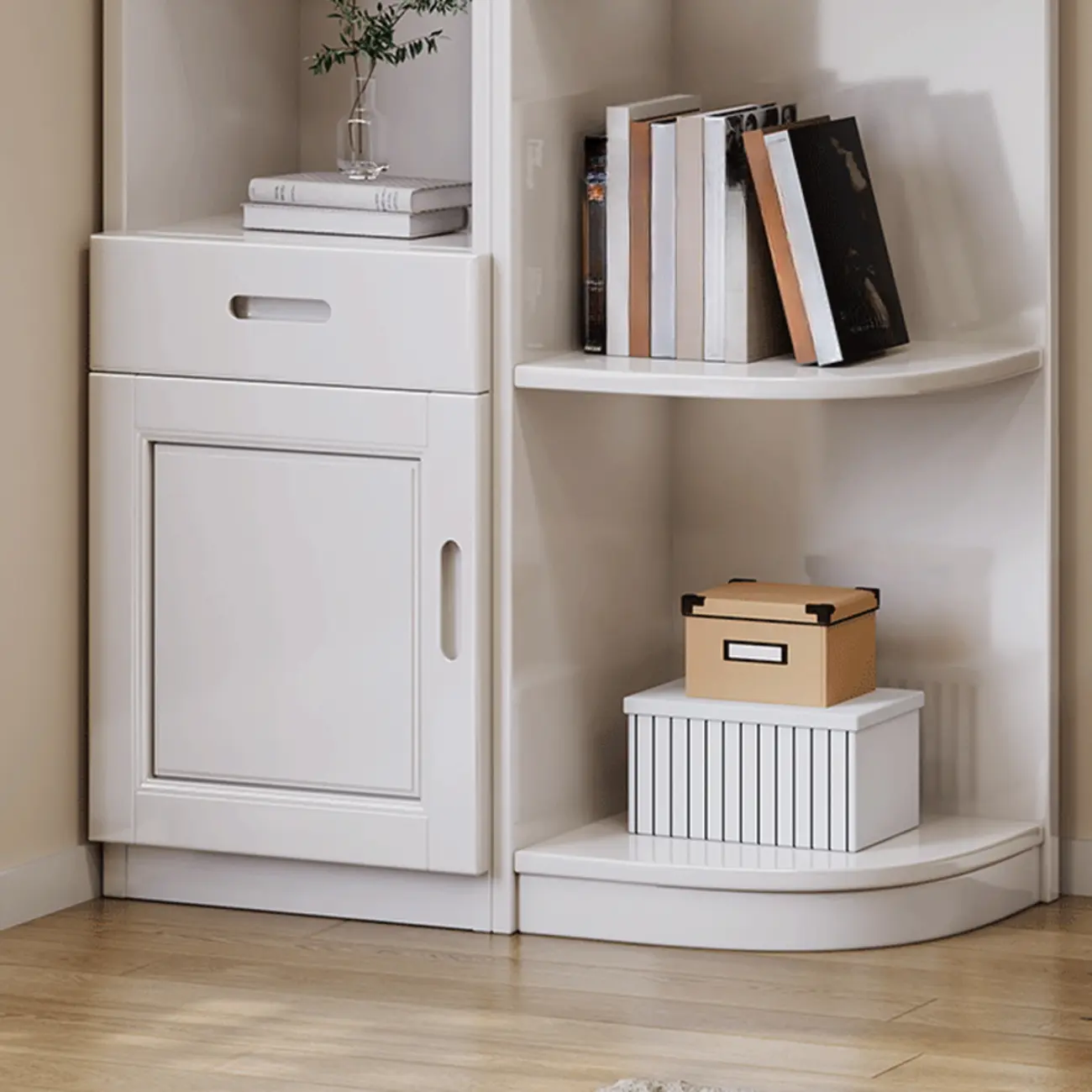 Modern Brown Wooden Utility Cabinet for Living Room Image - 11 | homeyfad