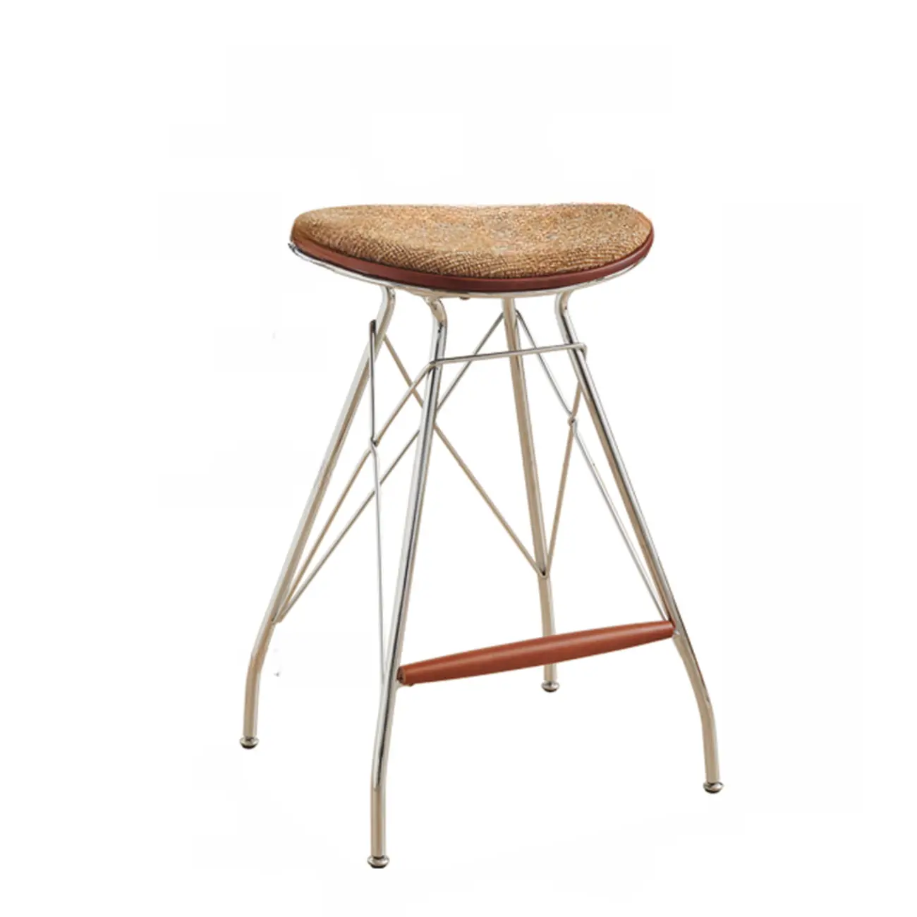 Adjustable Metal Frame Knitting Cushion Backless Bar Stool Image - 10 | homeyfad
