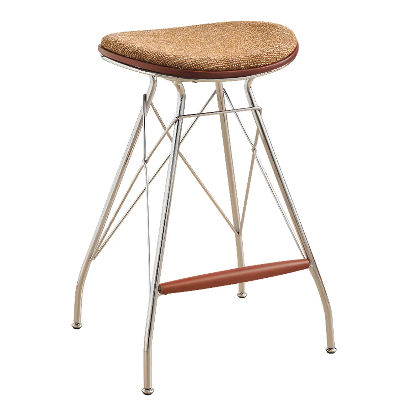Adjustable Metal Frame Knitting Cushion Backless Bar Stool Image - 12 | homeyfad