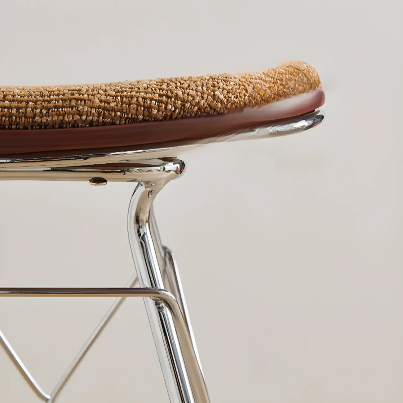 Adjustable Metal Frame Knitting Cushion Backless Bar Stool Image - 7