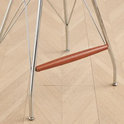 Adjustable Metal Frame Knitting Cushion Backless Bar Stool Image - 9