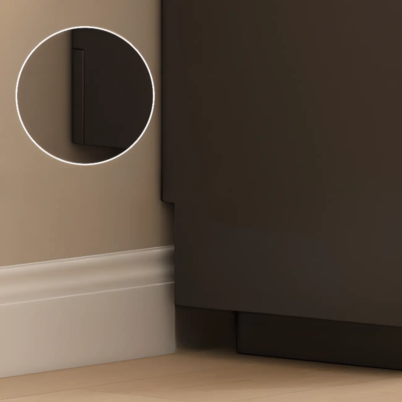 LED Light Wooden Glass Black Sideboard with Drawers Shelves Image - 19 | homeyfad