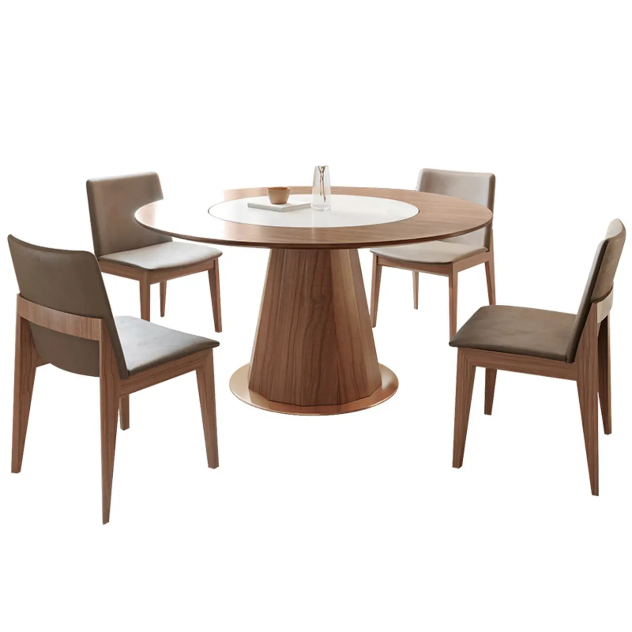 Modern Wood Round Dining Table Image - 4 | homeyfad