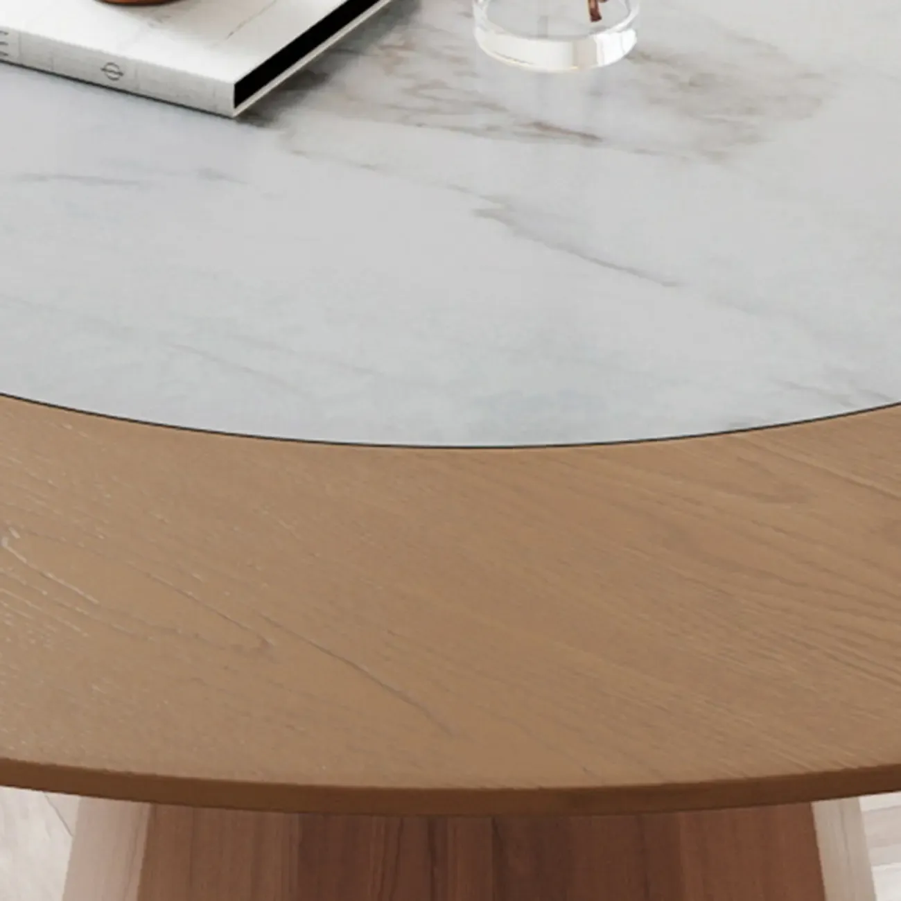 Modern Wood Round Dining Table Image - 9