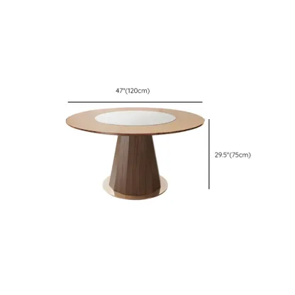 Modern Wood Round Dining Table #size