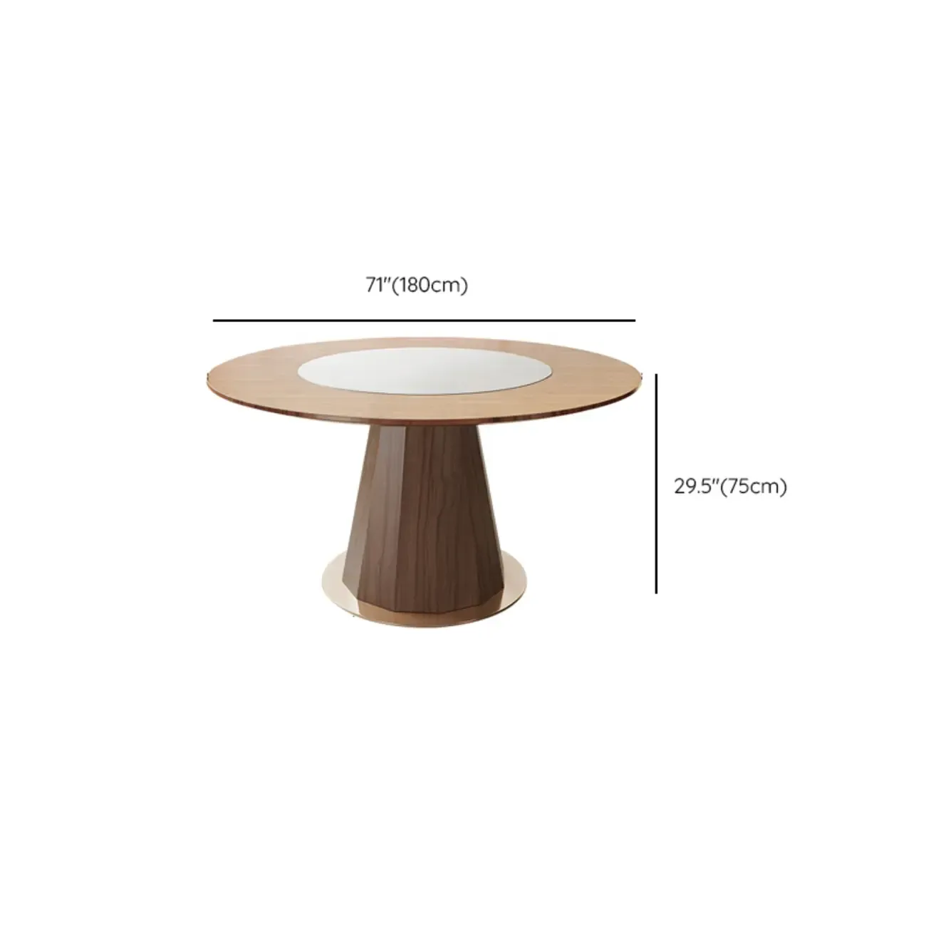 Modern Wood Round Dining Table Image - 14
