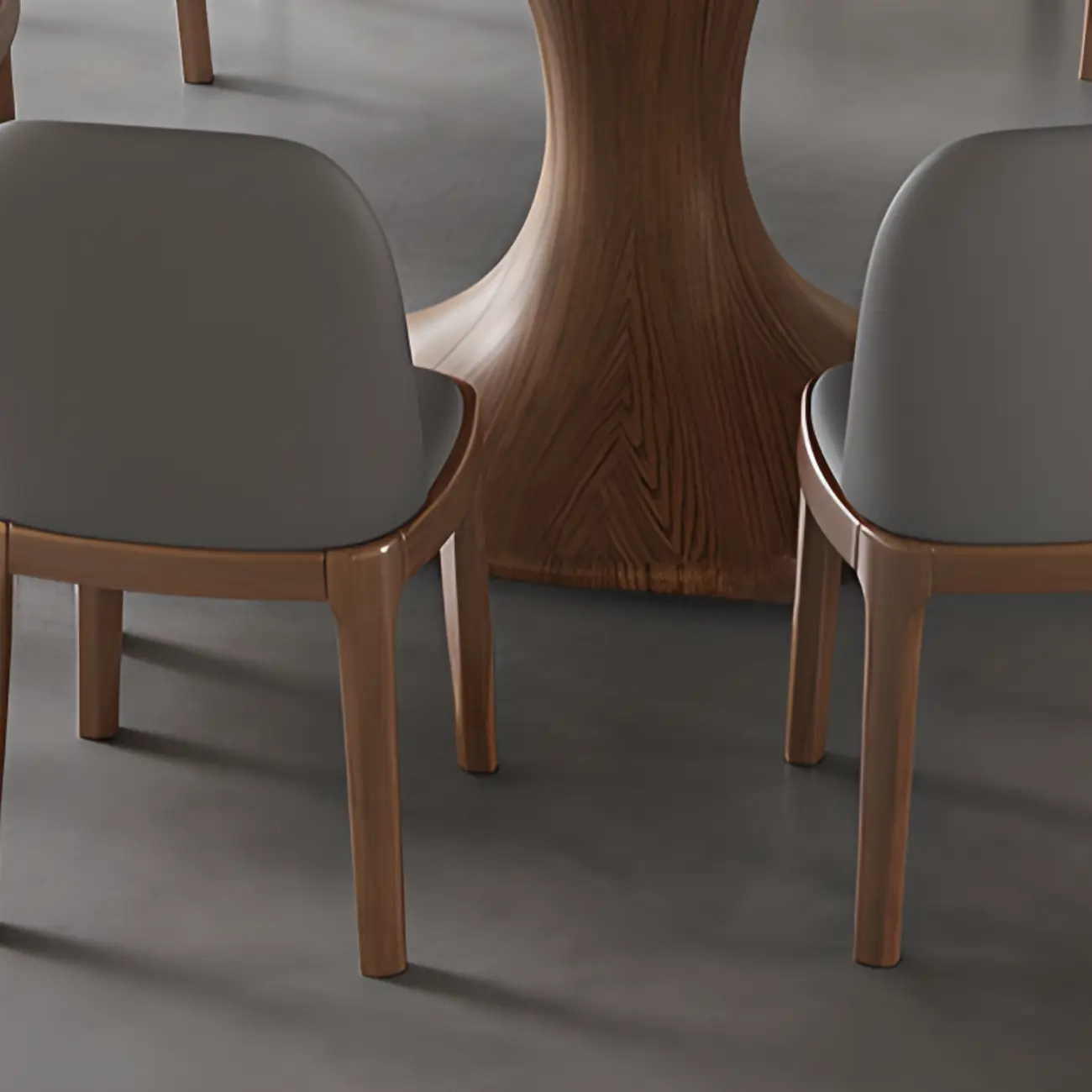 Modern White Wood Round Dining Table Image - 5 | homeyfad