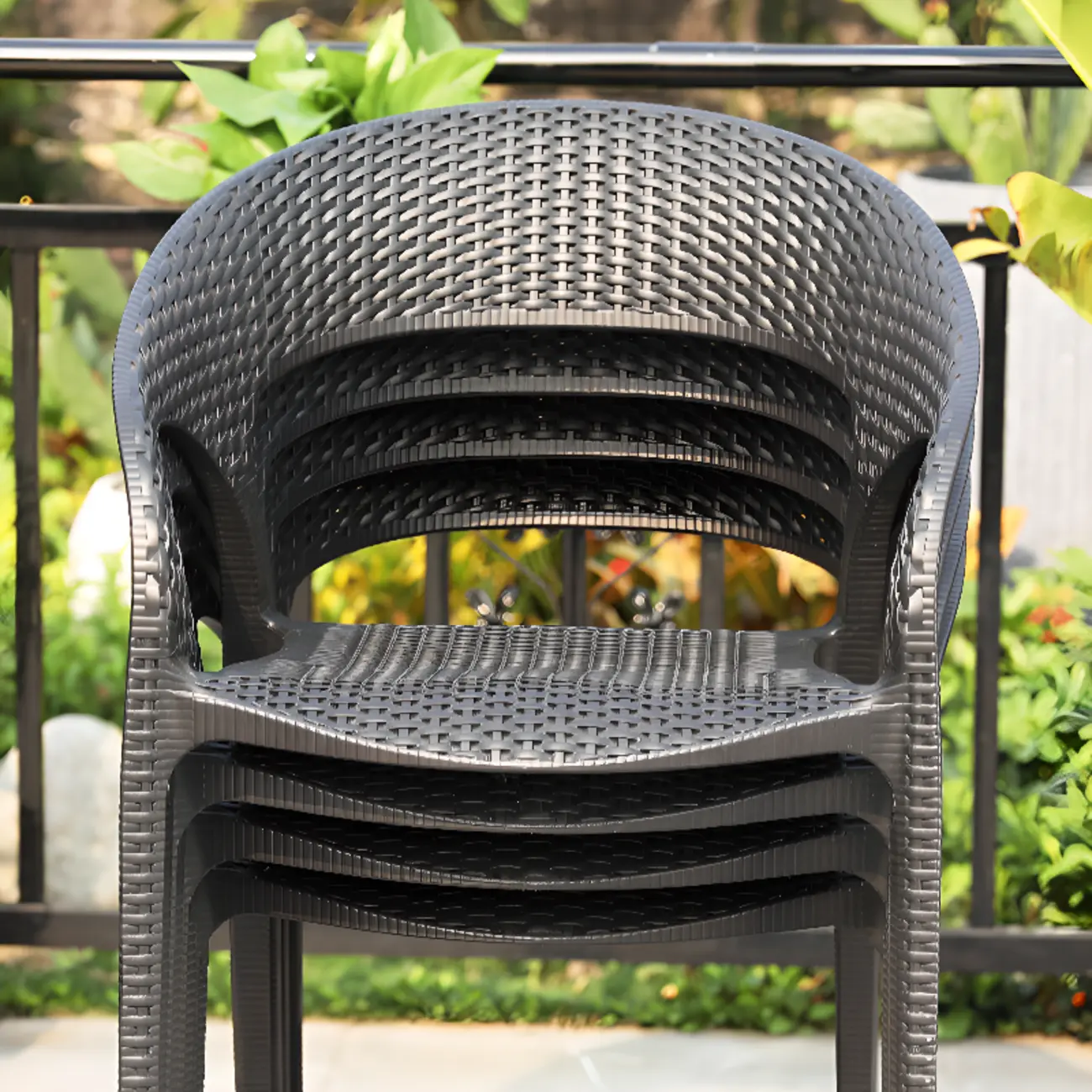 3 Piece Set UV-proof Metal Outdoor Dining Set Image - 18 | homeyfad