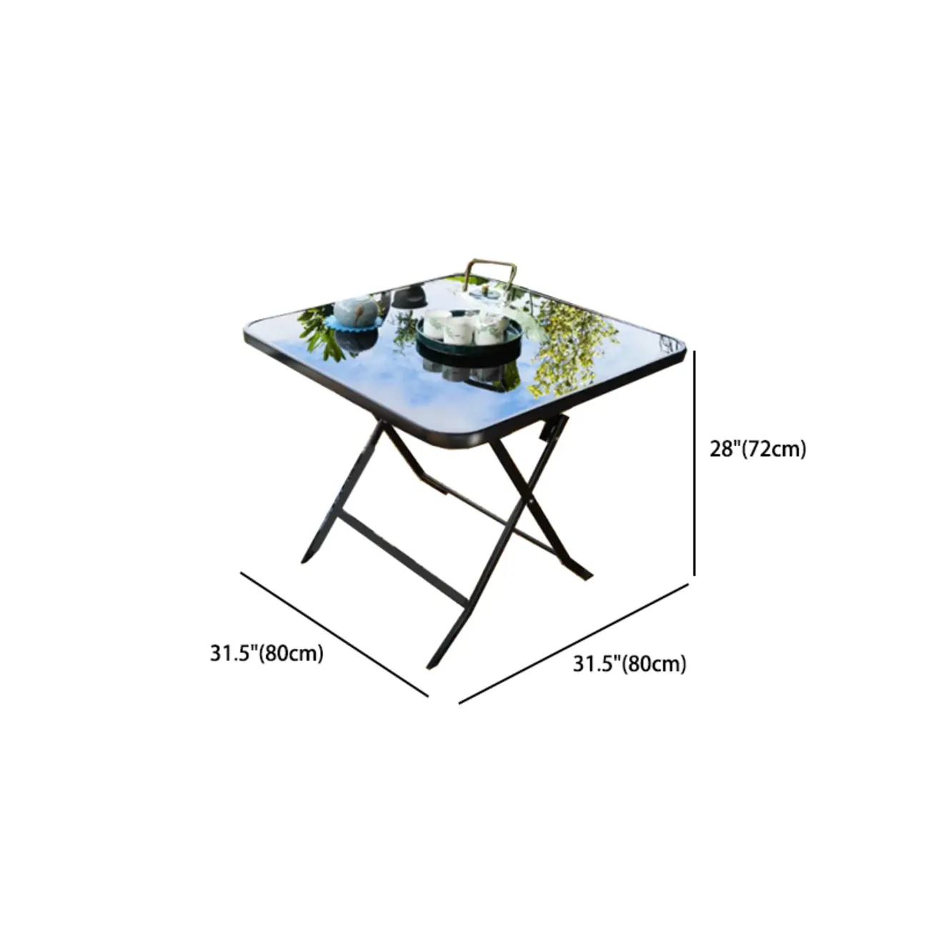 3 Piece Set UV-proof Metal Outdoor Dining Set Image - 33 | homeyfad