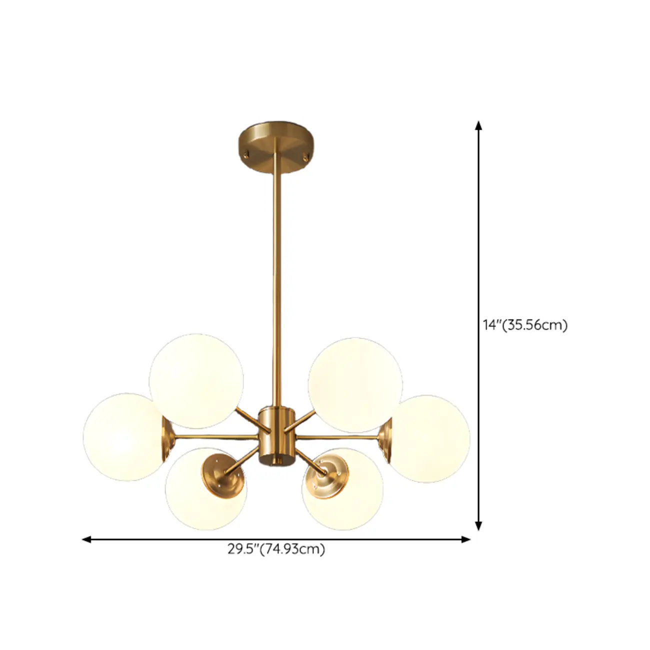 Modern Sputnik Chandelier Gold Metal Living Room Light #size | homeyfad
