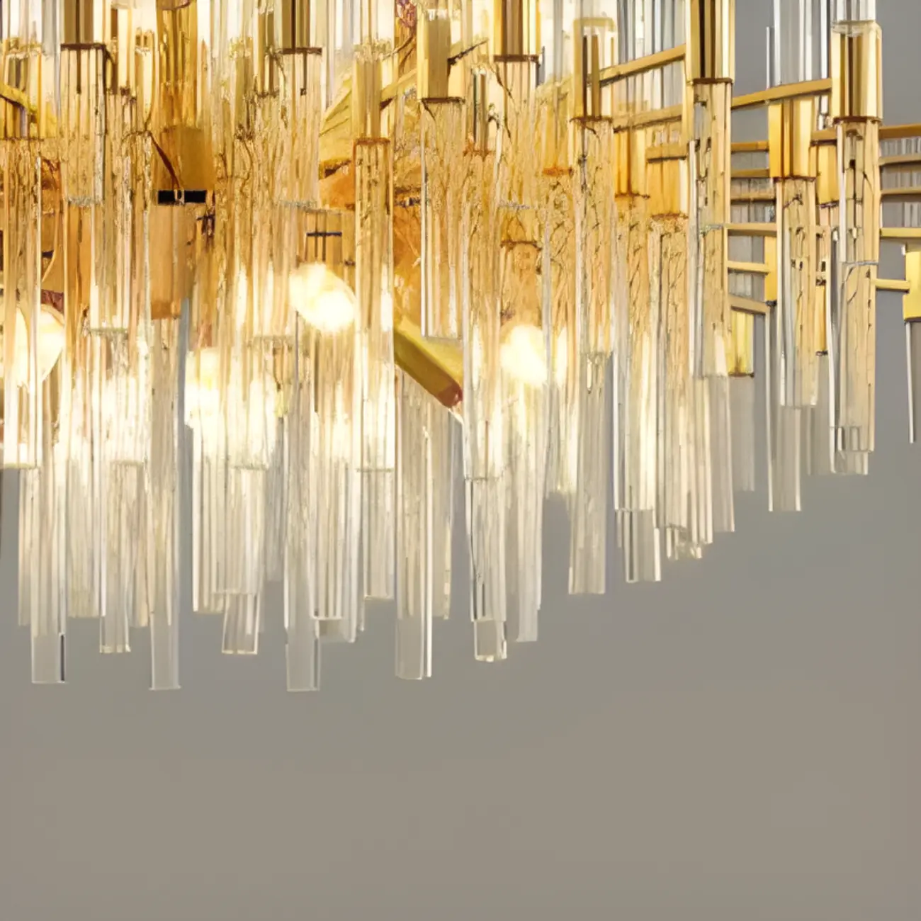 Modern Crystal Chandelier with Gold Finish for Living Room Image - 5 | homeyfad