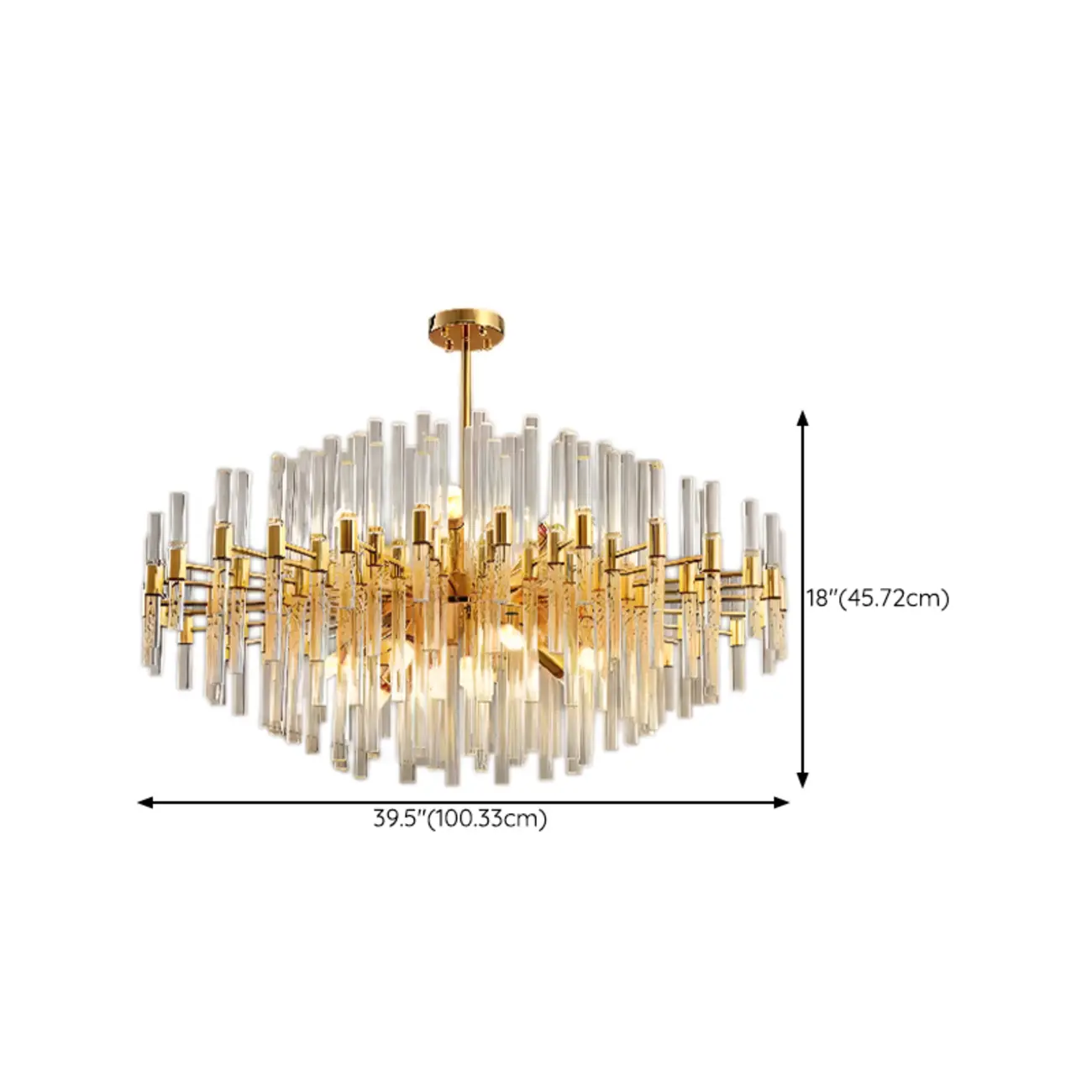 Modern Crystal Chandelier with Gold Finish for Living Room Image - 8 | homeyfad