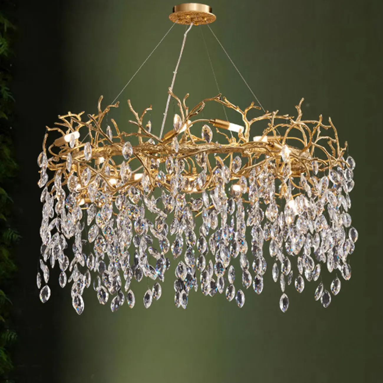 Modern Crystal Branch Chandelier for Living Room Image - 5 | homeyfad