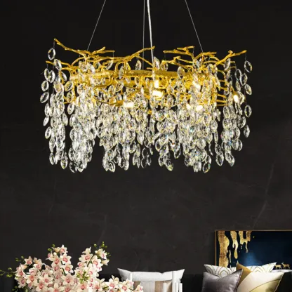 Modern Crystal Branch Chandelier for Living Room Image - 1