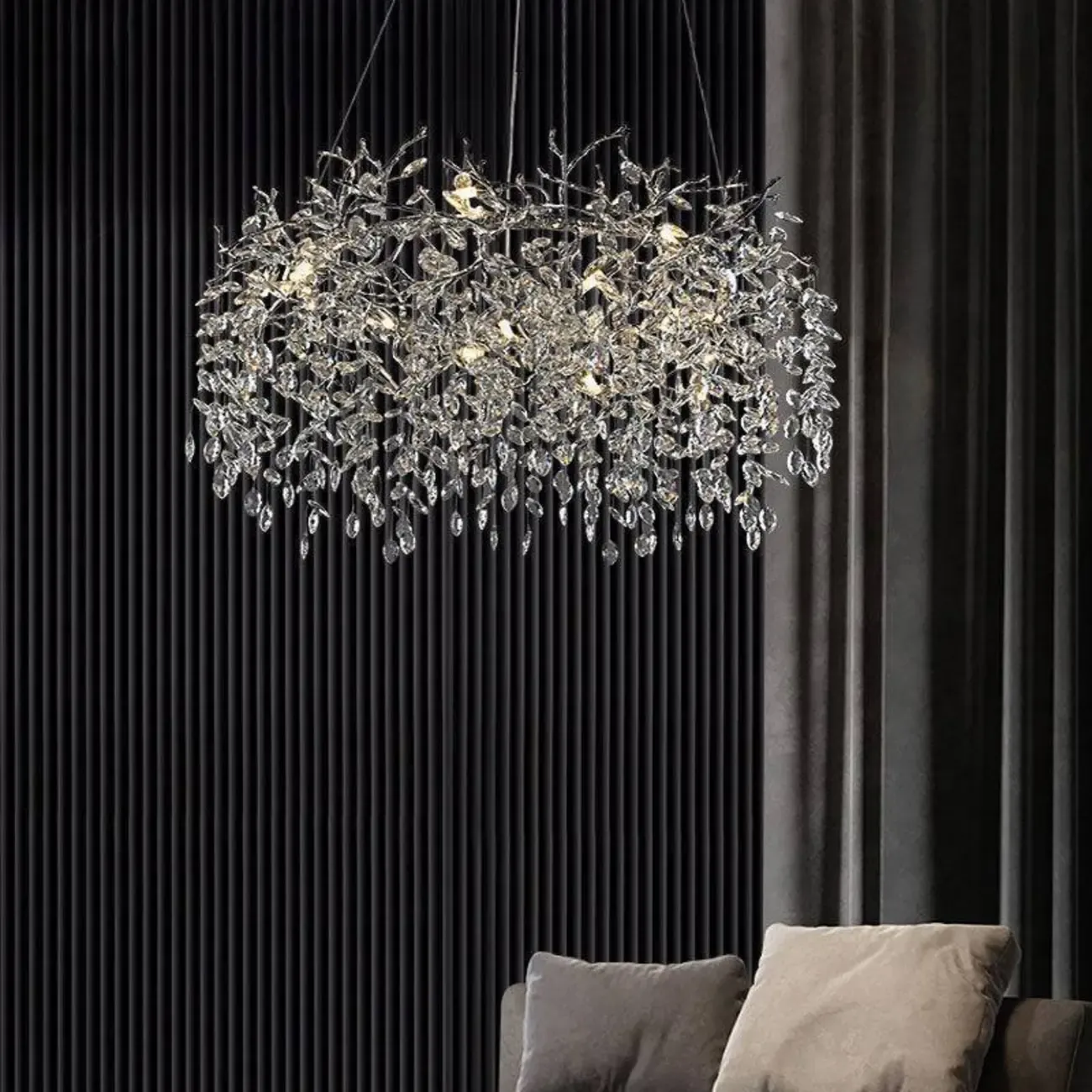 Modern Crystal Branch Chandelier for Living Room Image - 3