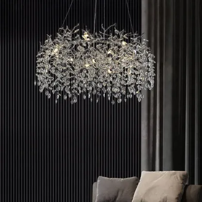 Modern Crystal Branch Chandelier for Living Room Image - 3