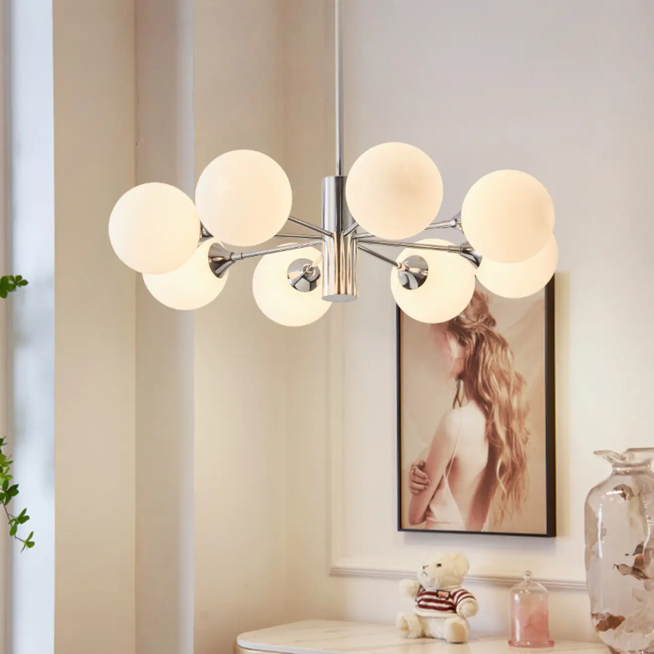 Modern Globe Metal Chandelier for Living Room Image - 2 | homeyfad