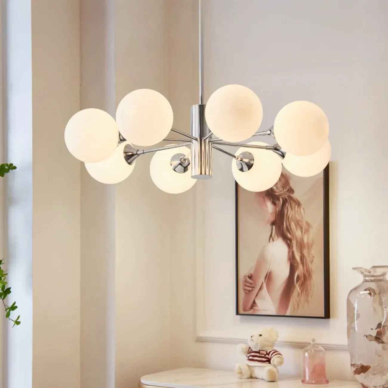 Modern Globe Metal Chandelier for Living Room Image - 2