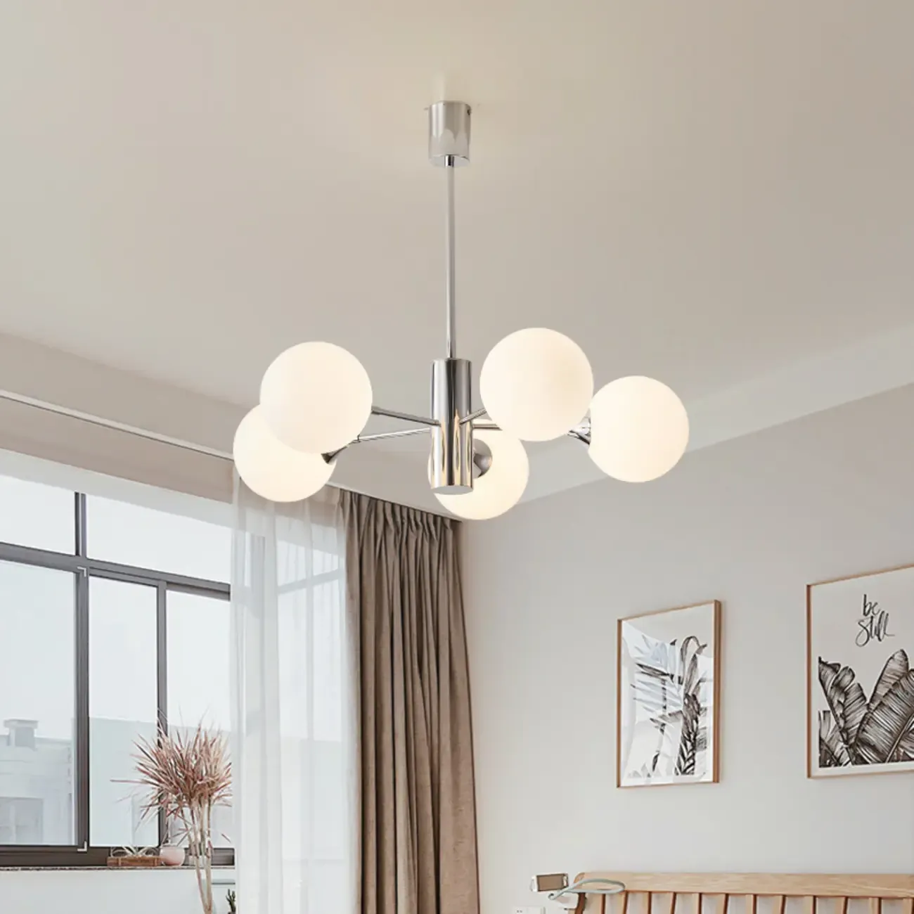 Modern Globe Metal Chandelier for Living Room Image - 4