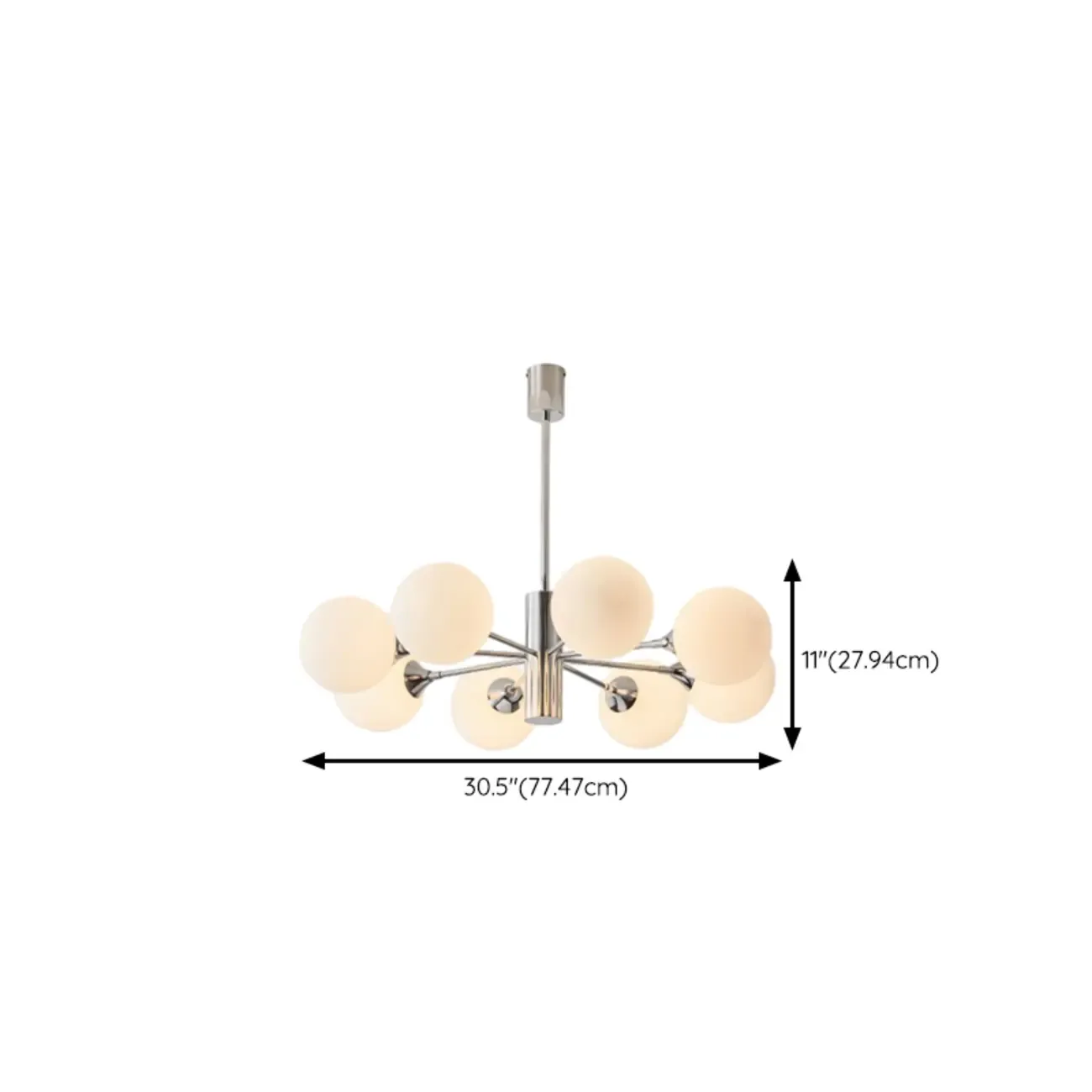 Modern Globe Metal Chandelier for Living Room Image - 15