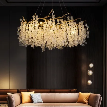 Luxury Crystal Branch Chandelier for Living Room Image - 2