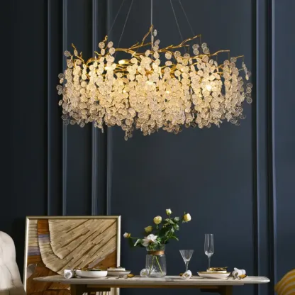 Luxury Crystal Branch Chandelier for Living Room Image - 3