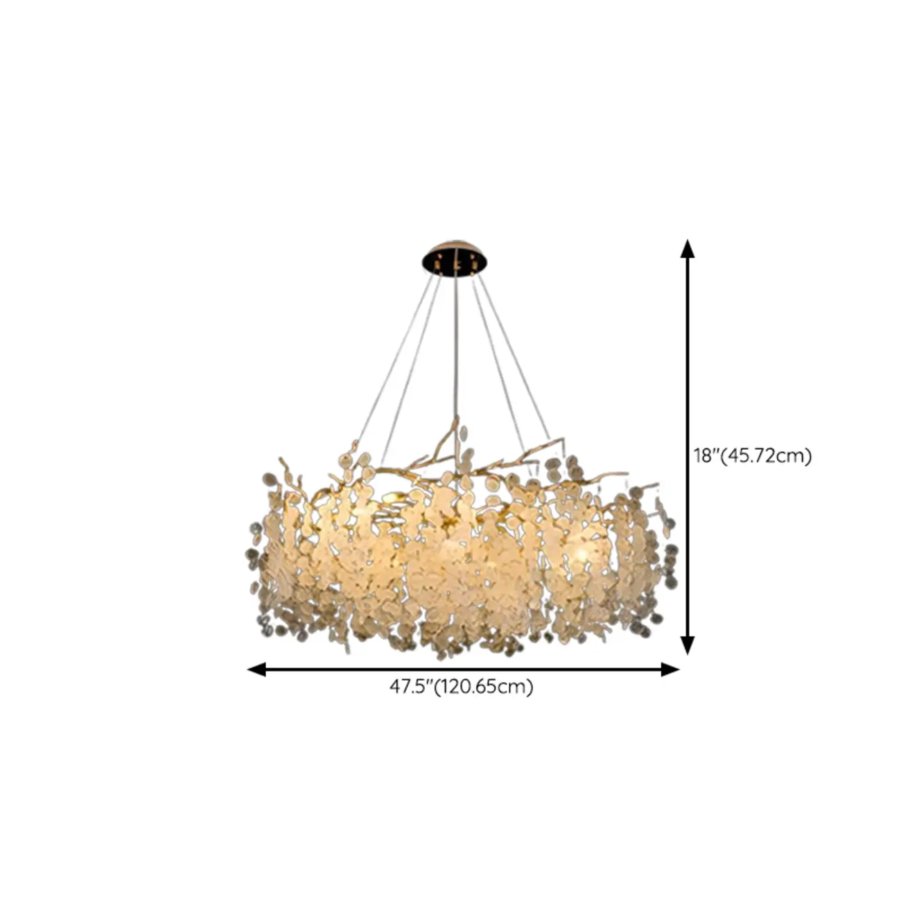 Luxury Crystal Branch Chandelier for Living Room #size | homeyfad