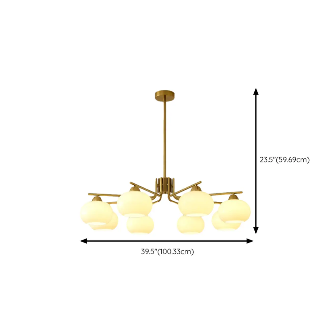 Modern Flush Mount Metal Chandelier for Dining Room Image - 13 | homeyfad