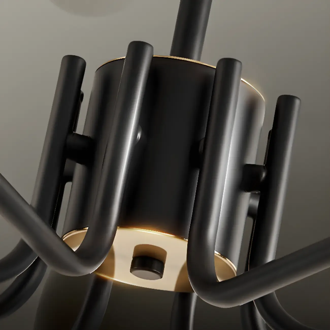 Contemporary Glass Drum Circle Chandelier Height Adjustable Image - 8