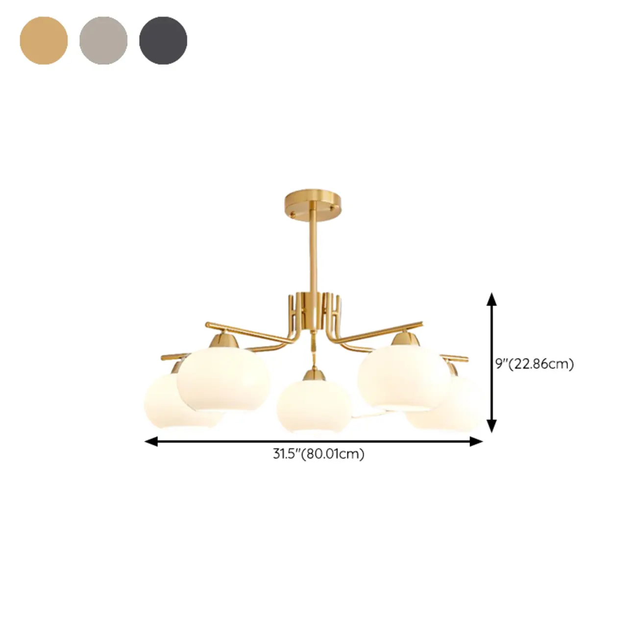 Contemporary Glass Drum Circle Chandelier Height Adjustable #size