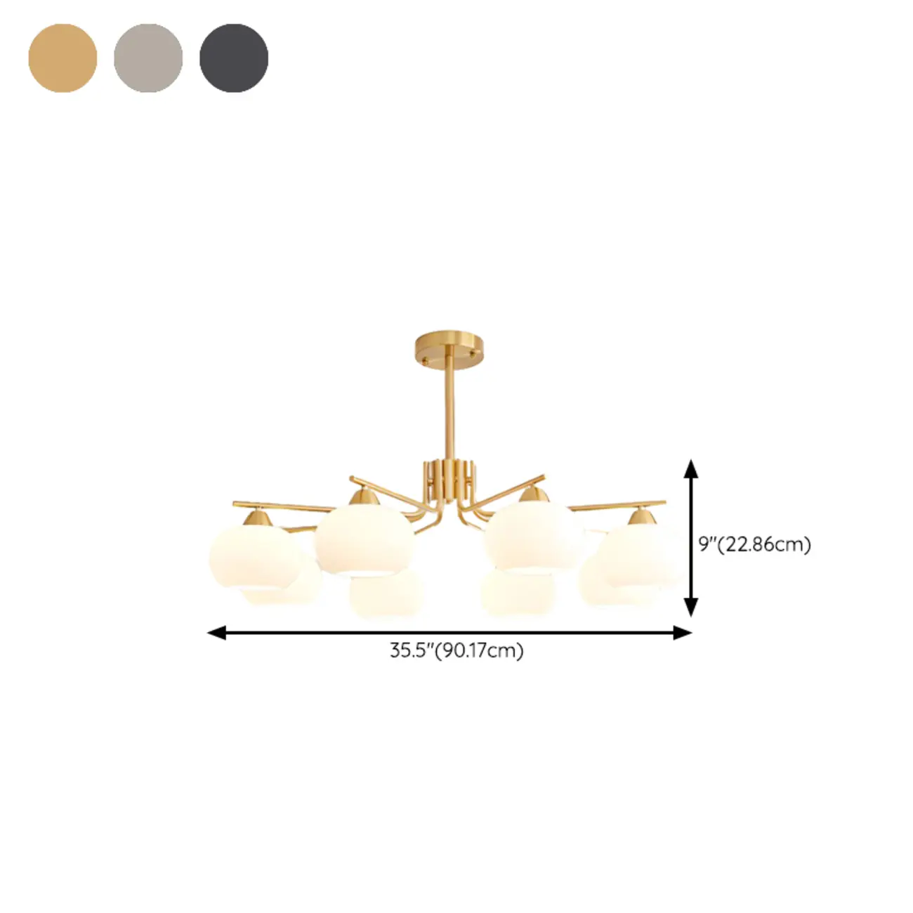 Contemporary Glass Drum Circle Chandelier Height Adjustable Image - 13 | homeyfad