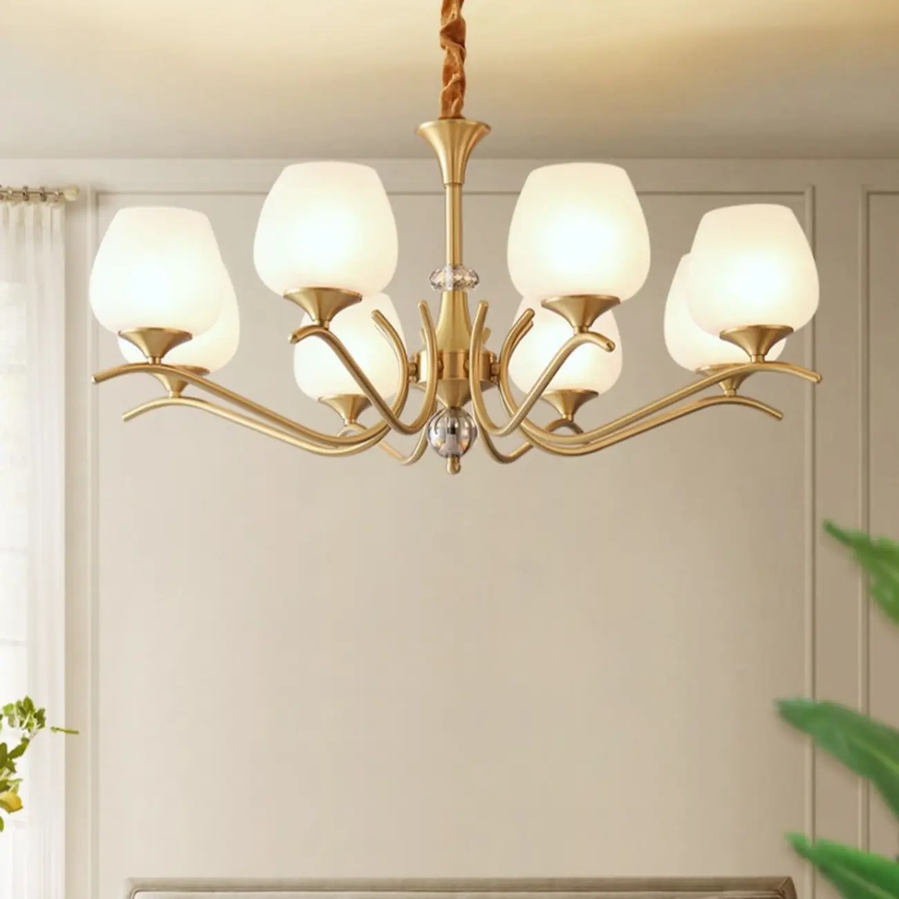 Modern Glass Chandelier for Living Room Luxury Decor Image - 3 | homeyfad