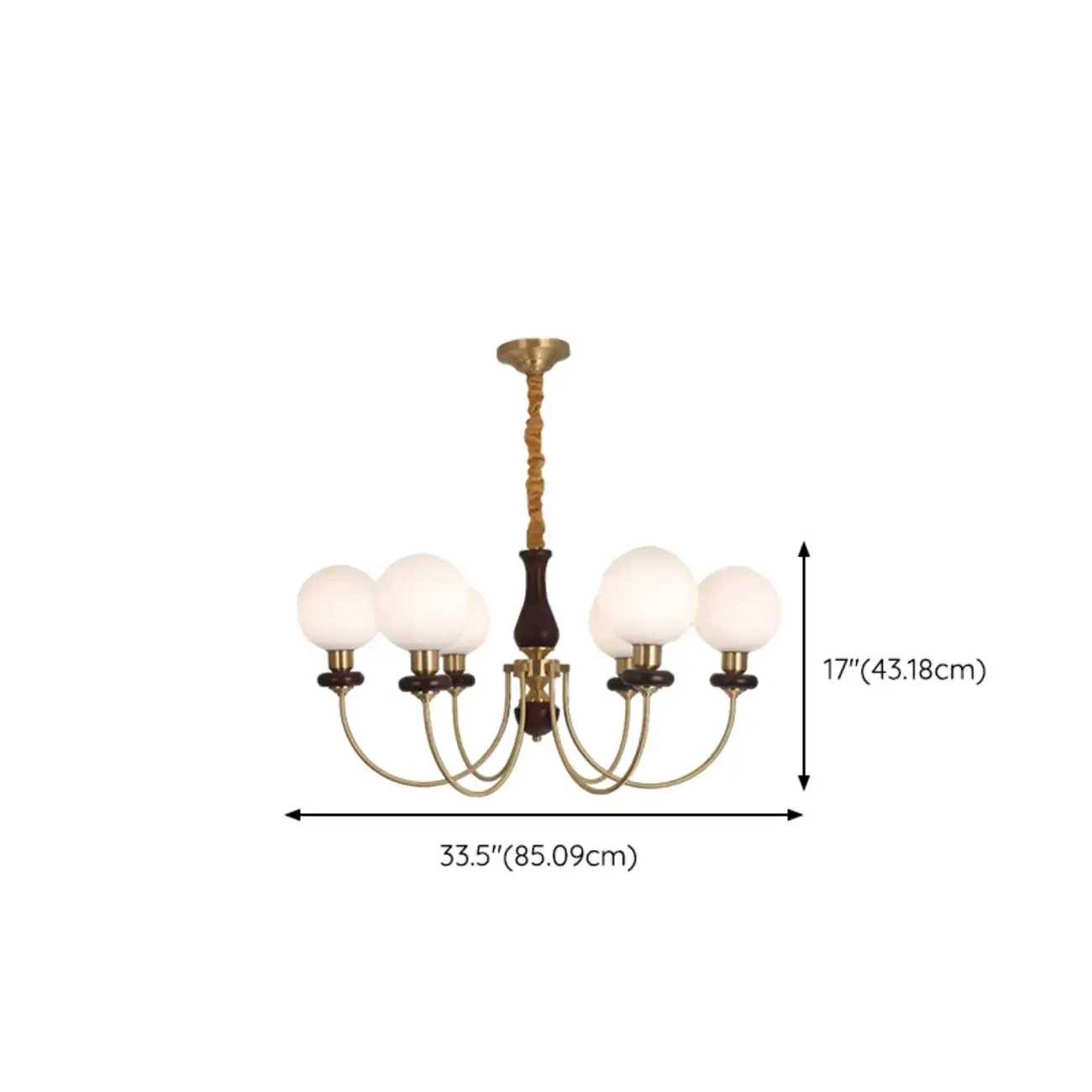 Black Glass Globe Modern Linear Chandelier Image - 14