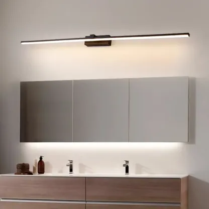 Minimalistic Long Linear LED Vanity Light with Natural Light Image - 2